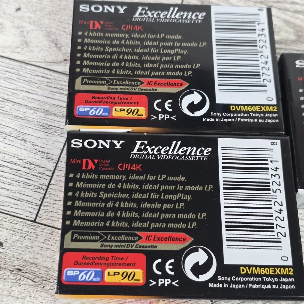 Lot Sony DVM60EXM2, DVM60EX2 Excellence mini Series Cassettes DV Digital Video